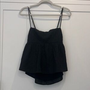 ASTR The Label black babydoll tank top